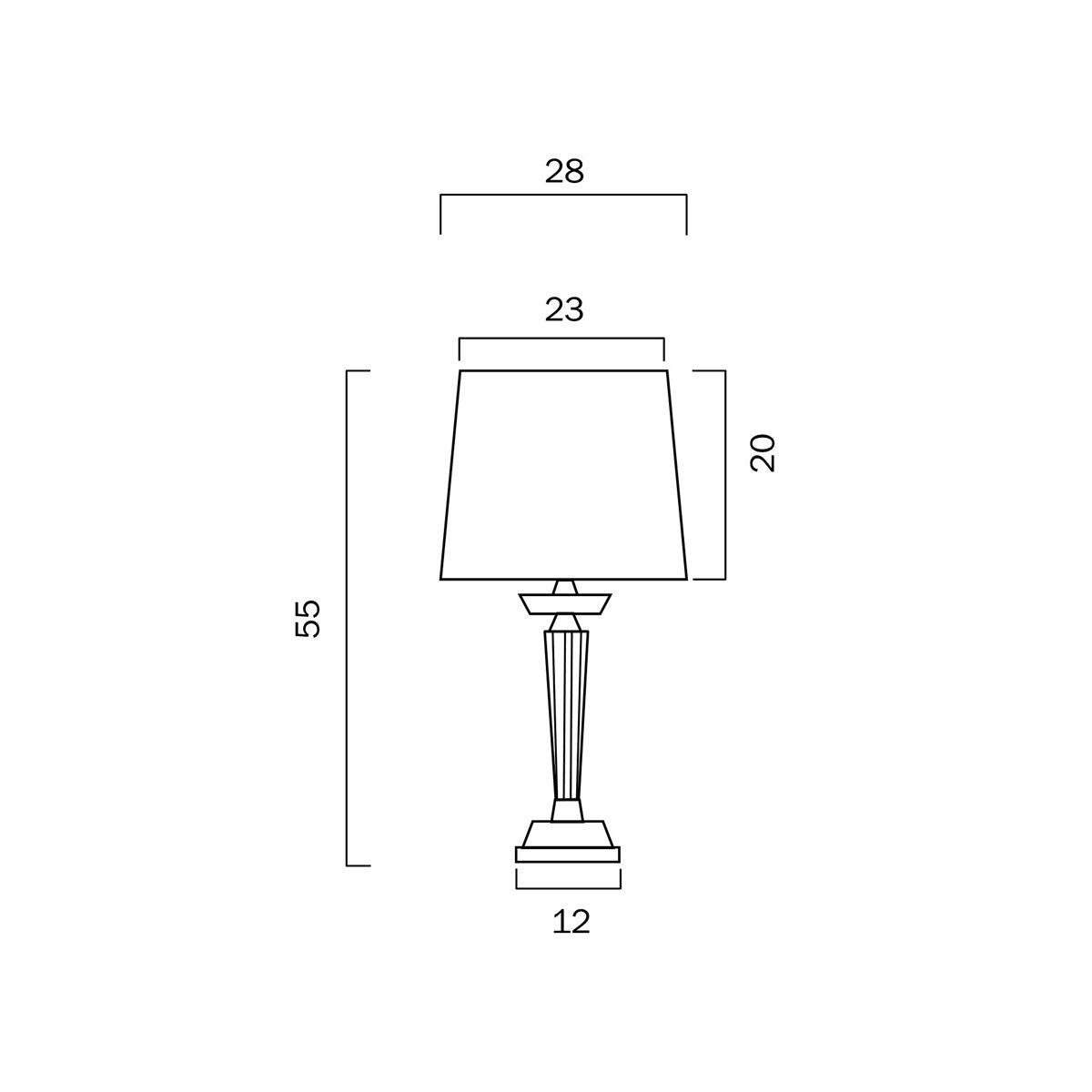 Diana Crystal Table Lamp with Ambient Light