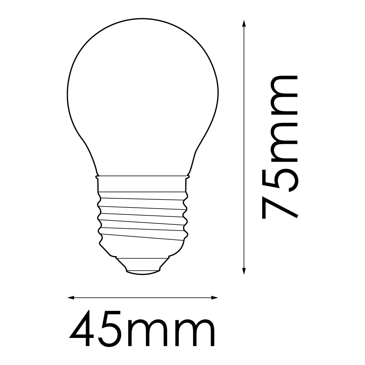 Fancy Round G45 E27 Filament LED Globe - Dimmable