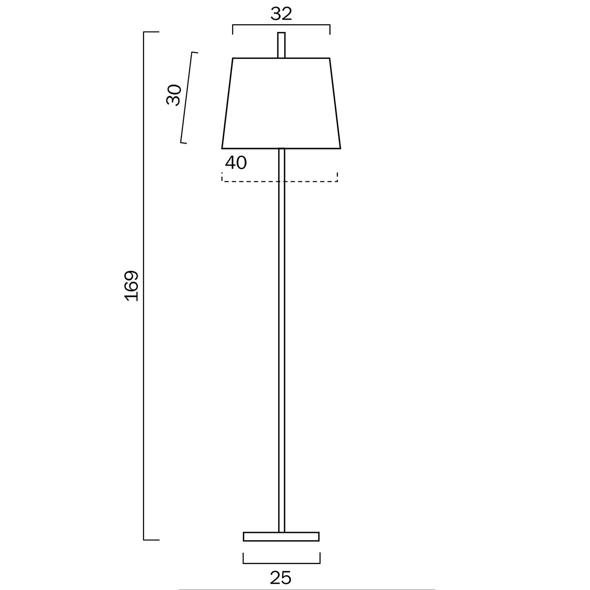 Dior Floor Lamp with Textile Shade - Classic Brass Finish