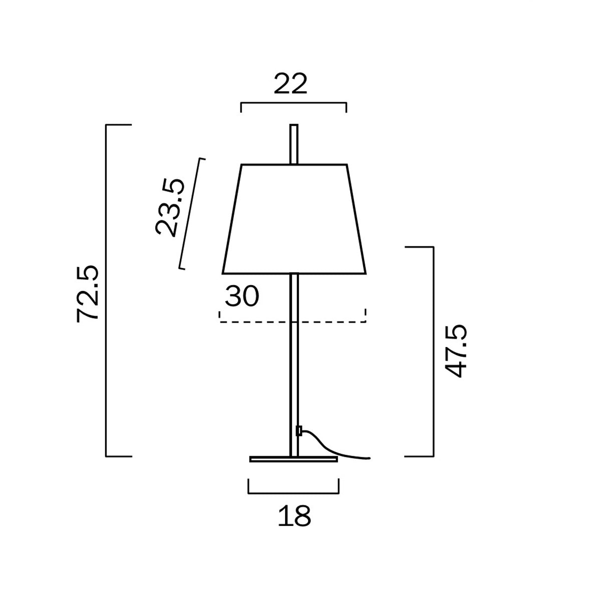 Dior Table Lamp with Antique Brass Finish & Textile Shade