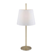 Dior Table Lamp with Antique Brass Finish & Textile Shade