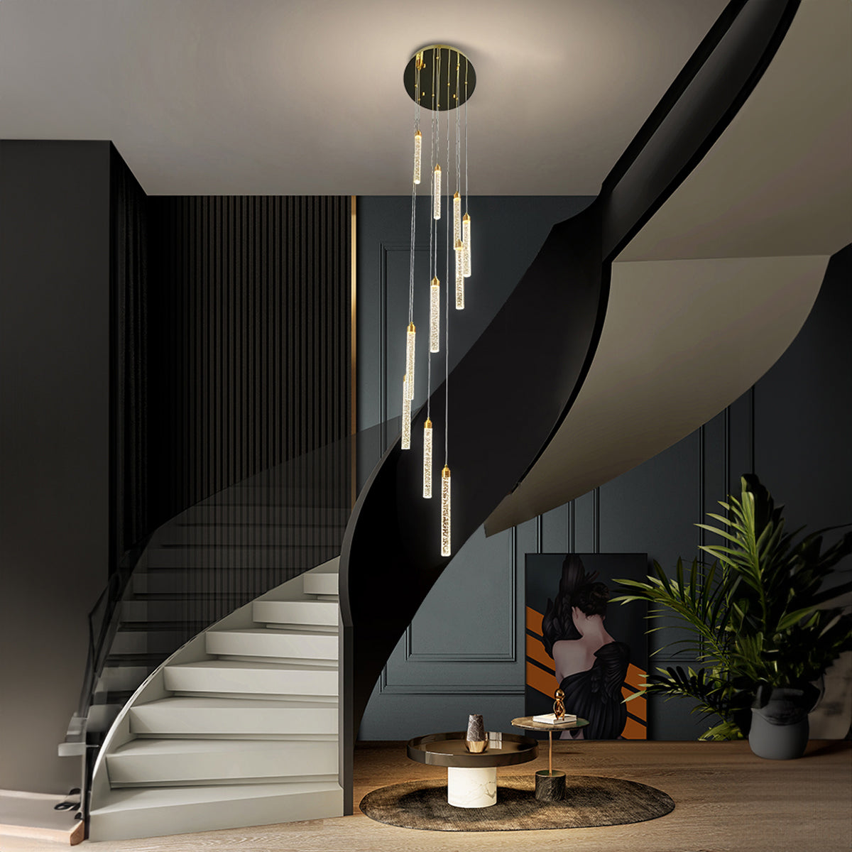 Spiral Pendant LED Light