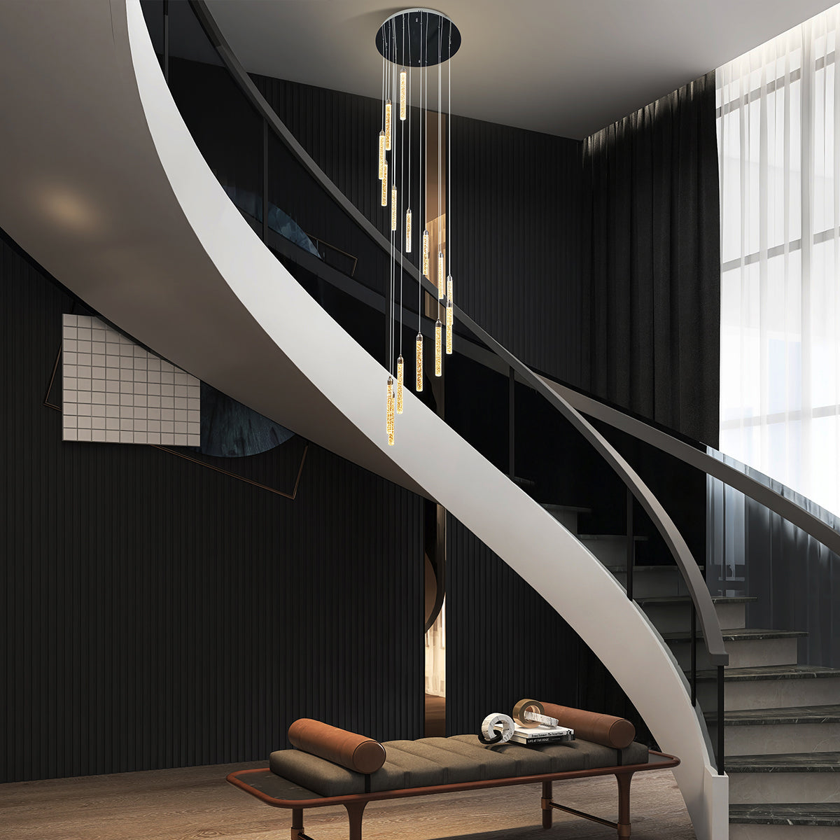 Spiral Pendant LED Light