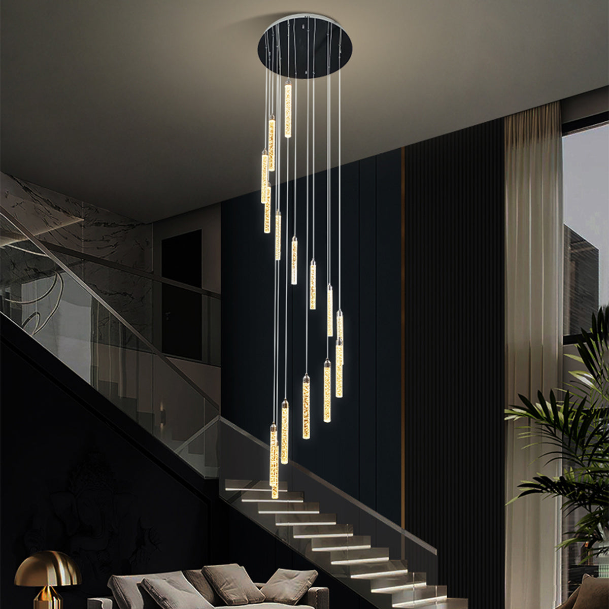 Spiral Pendant LED Light
