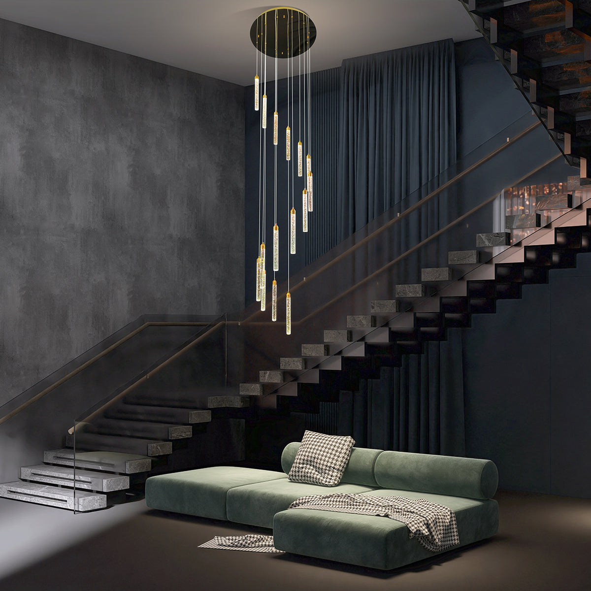 Spiral Pendant LED Light