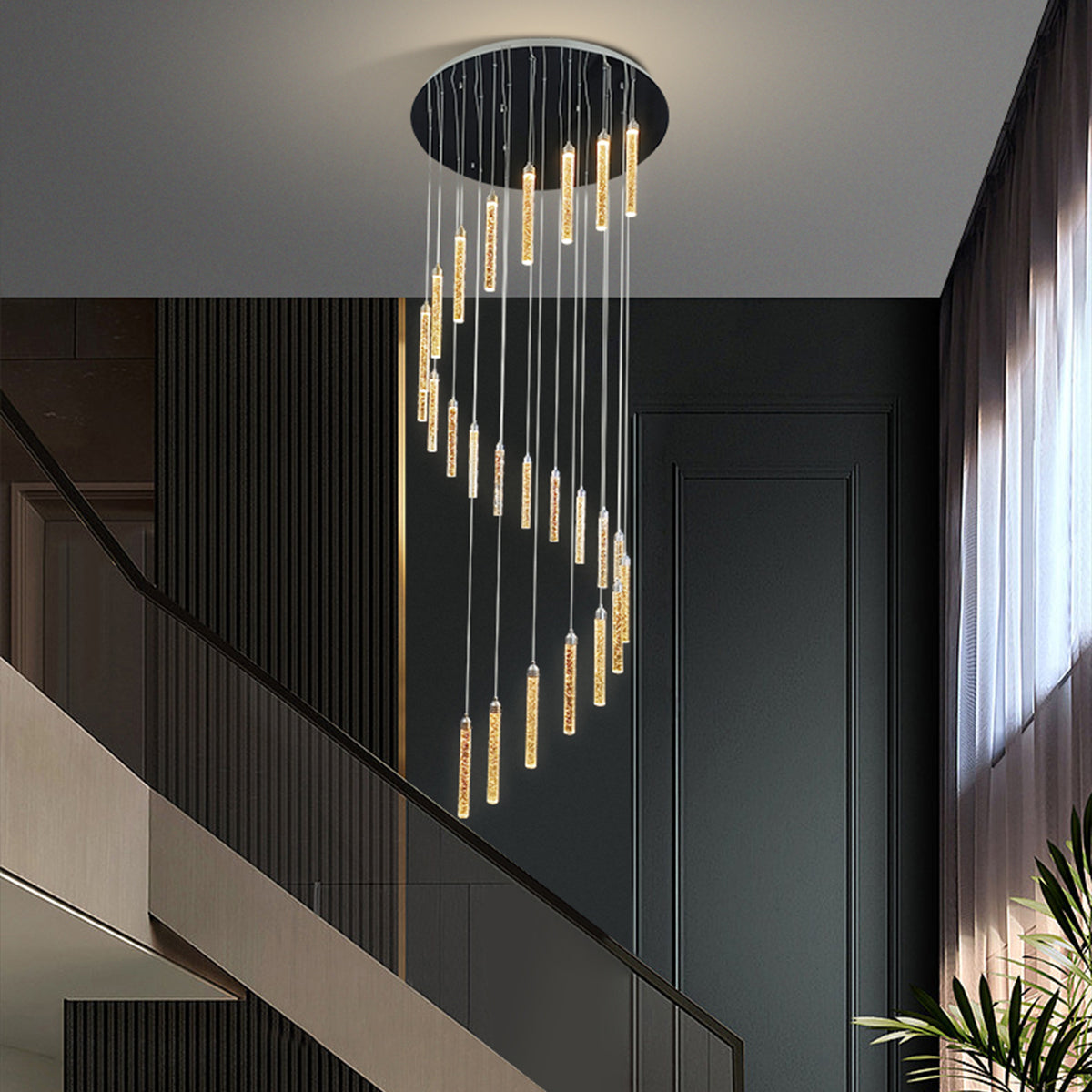 Spiral Pendant LED Light