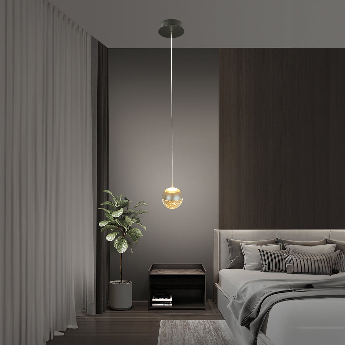 Messina Single LED Ball Pendant Light