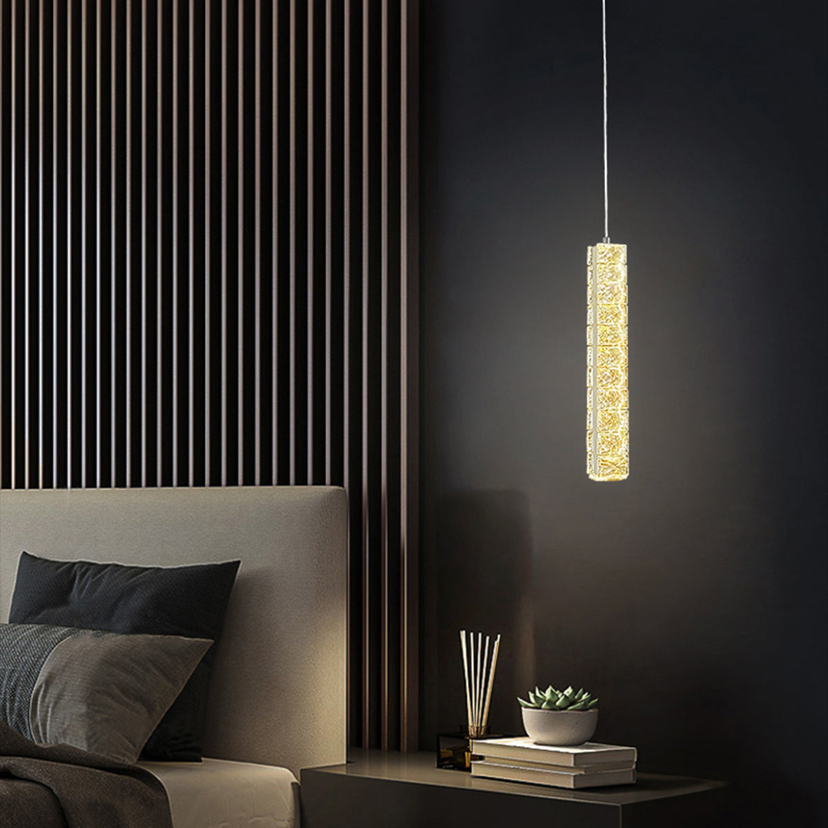 Trechizio Single LED Crystal Pendant Light