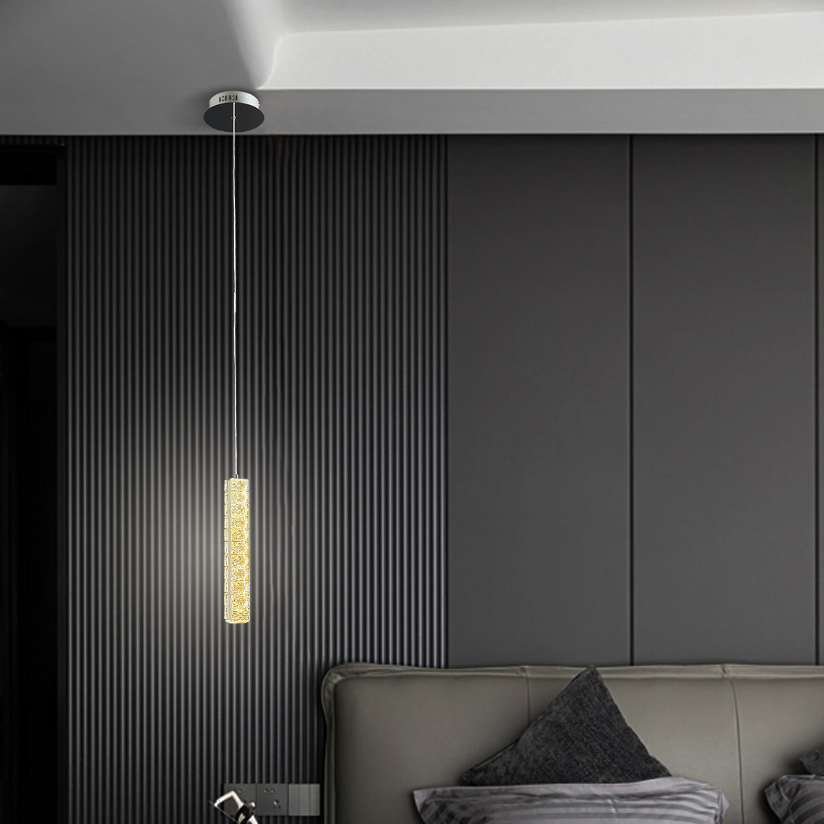 Trechizio Single LED Crystal Pendant Light