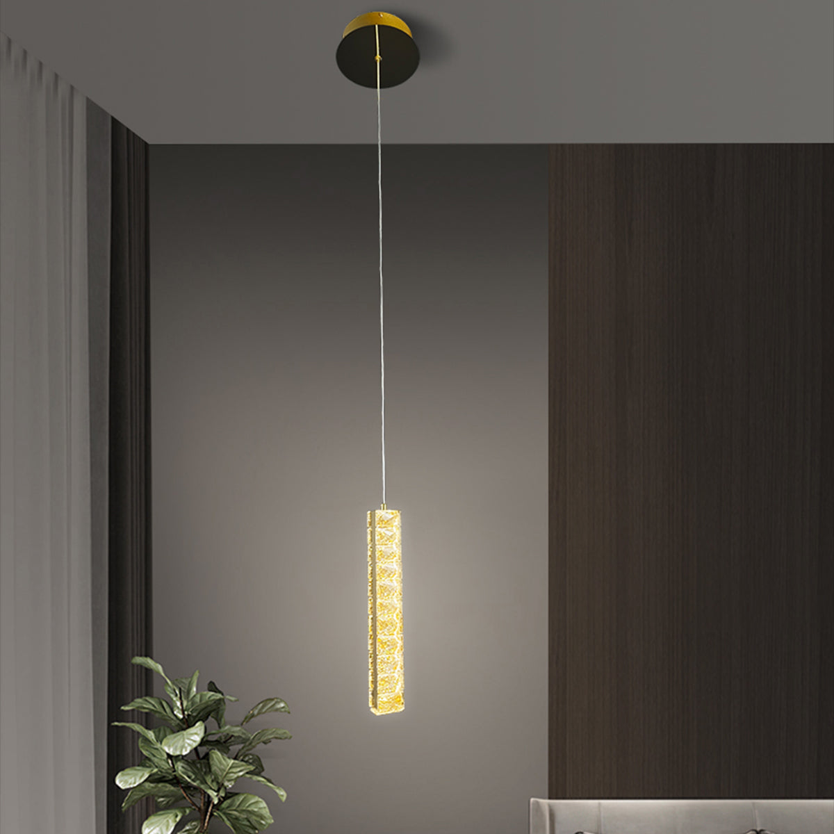 Trechizio Single LED Crystal Pendant Light