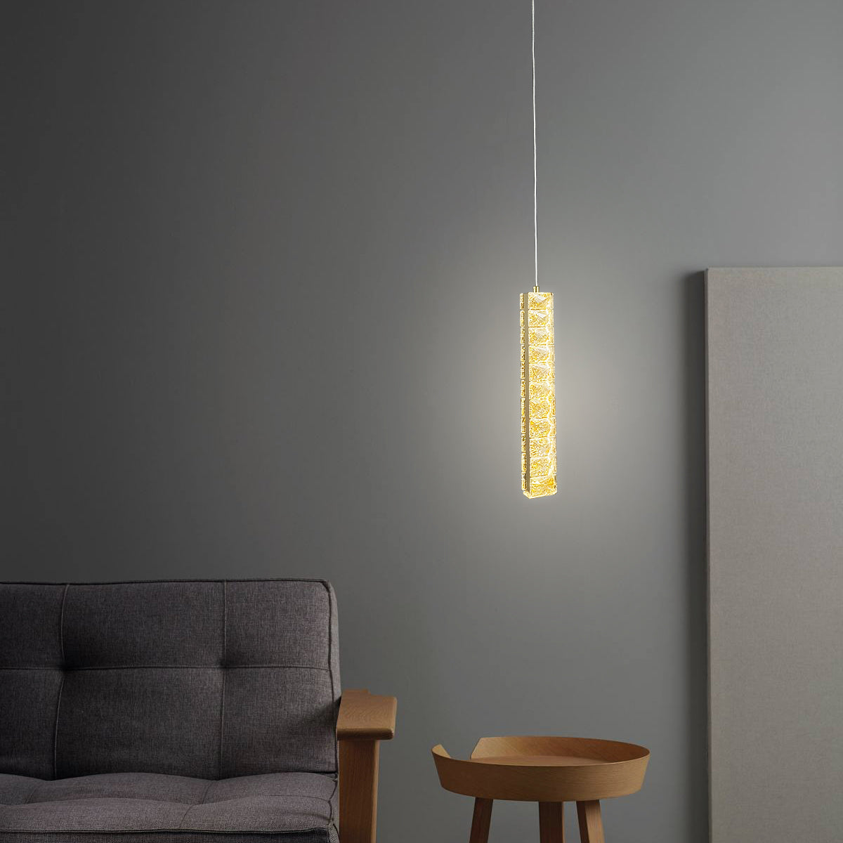 Trechizio Single LED Crystal Pendant Light