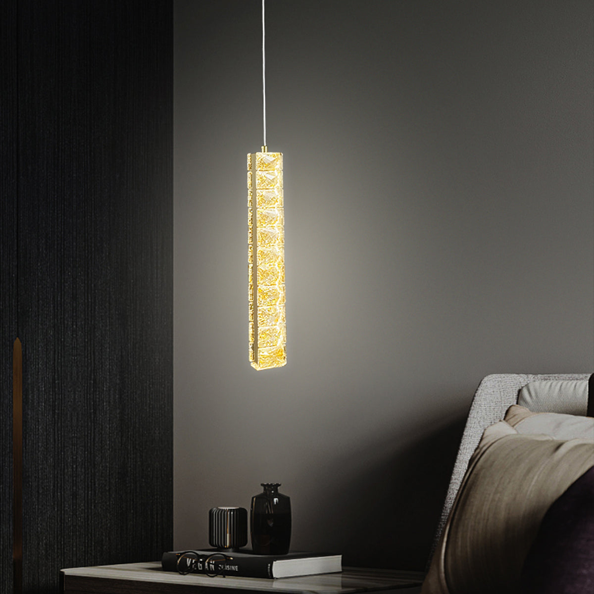 Trechizio Single LED Crystal Pendant Light