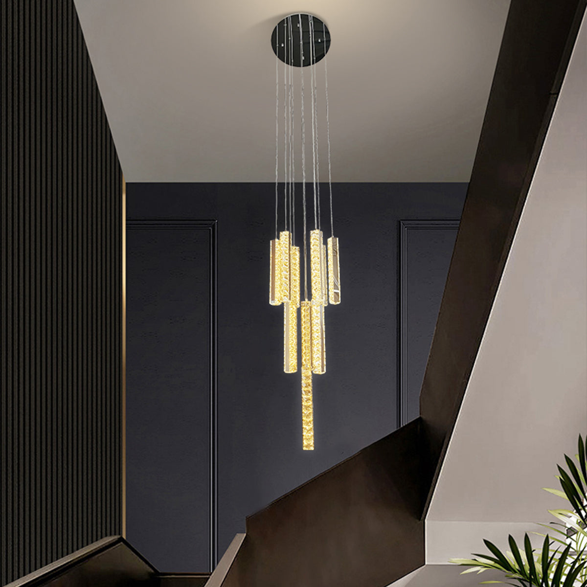 Trechizio LED Cluster Crystal Pendant Lights