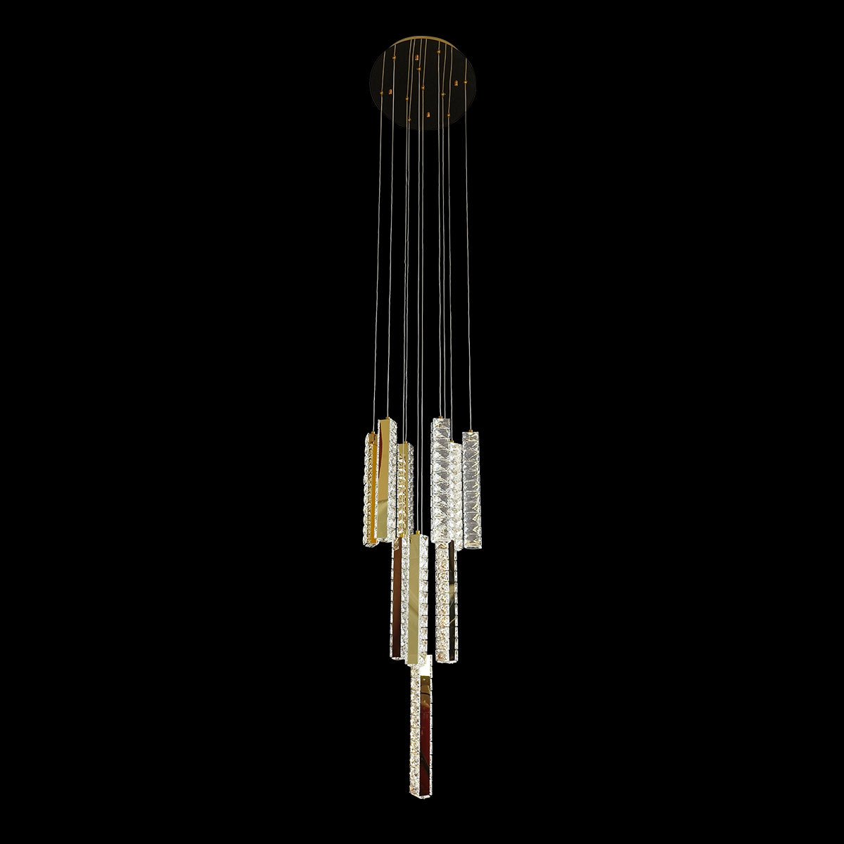 Trechizio LED Cluster Crystal Pendant Lights