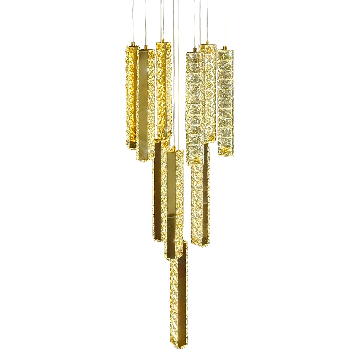 Trechizio LED Cluster Crystal Pendant Lights