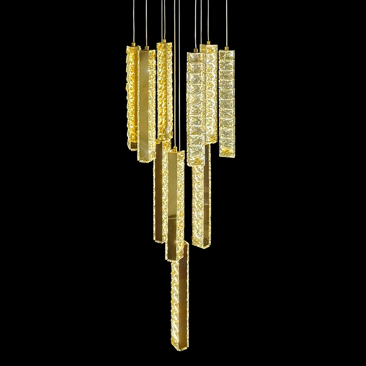 Trechizio LED Cluster Crystal Pendant Lights