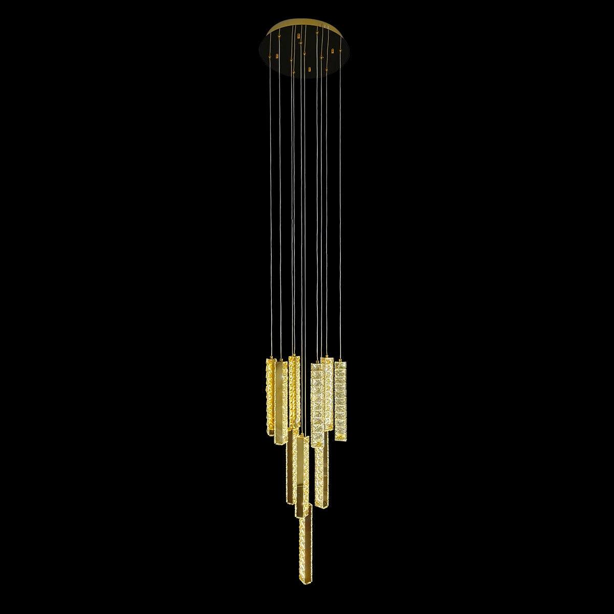 Trechizio LED Cluster Crystal Pendant Lights