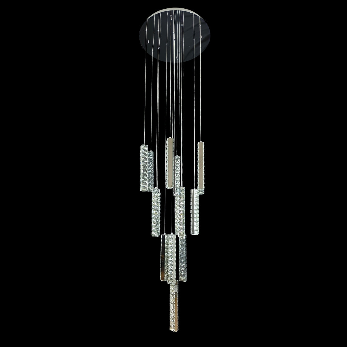 Trechizio LED Cluster Crystal Pendant Lights