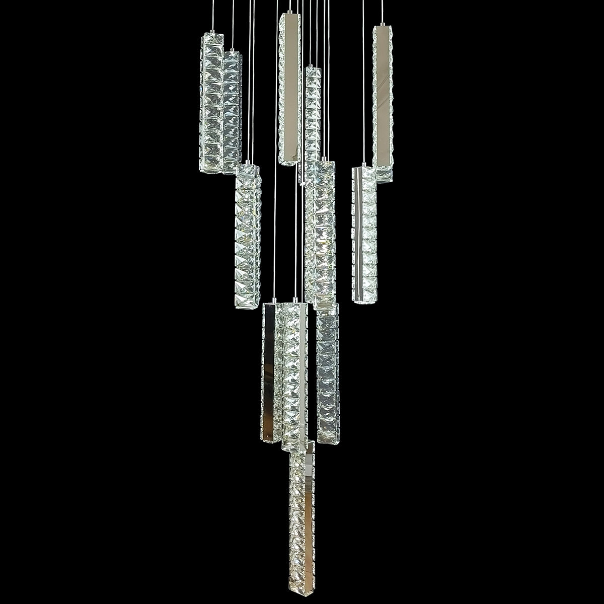 Trechizio LED Cluster Crystal Pendant Lights