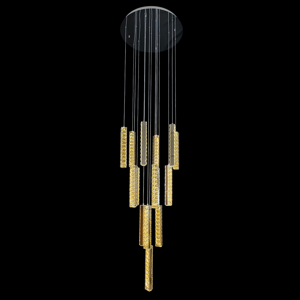 Trechizio LED Cluster Crystal Pendant Lights