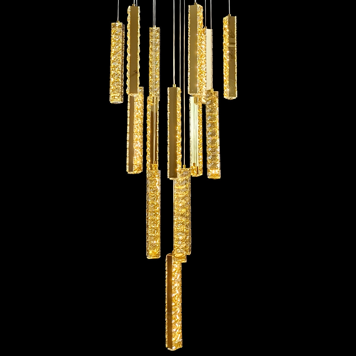 Trechizio LED Cluster Crystal Pendant Lights