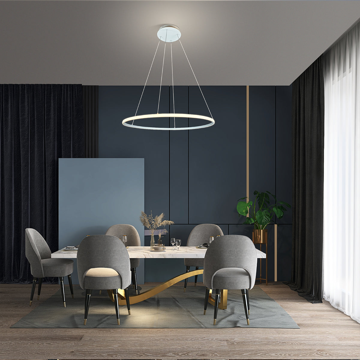 Marcello Small Ring Pendant LED Light