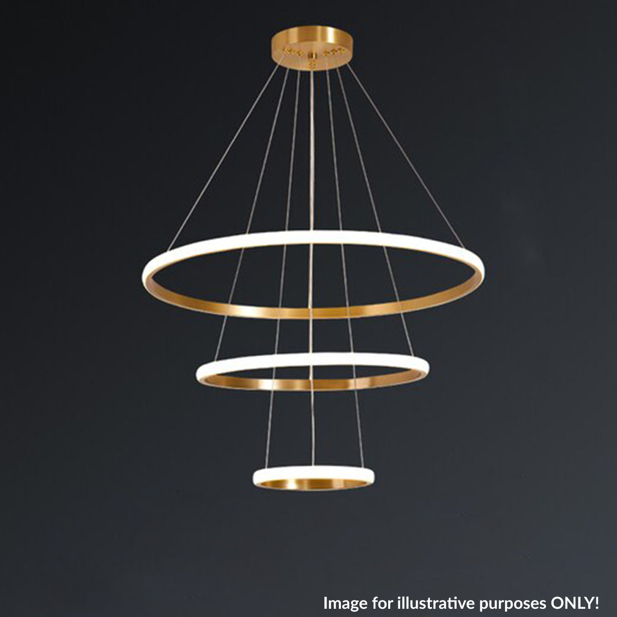 Marcello 3 Ring Pendant LED Light