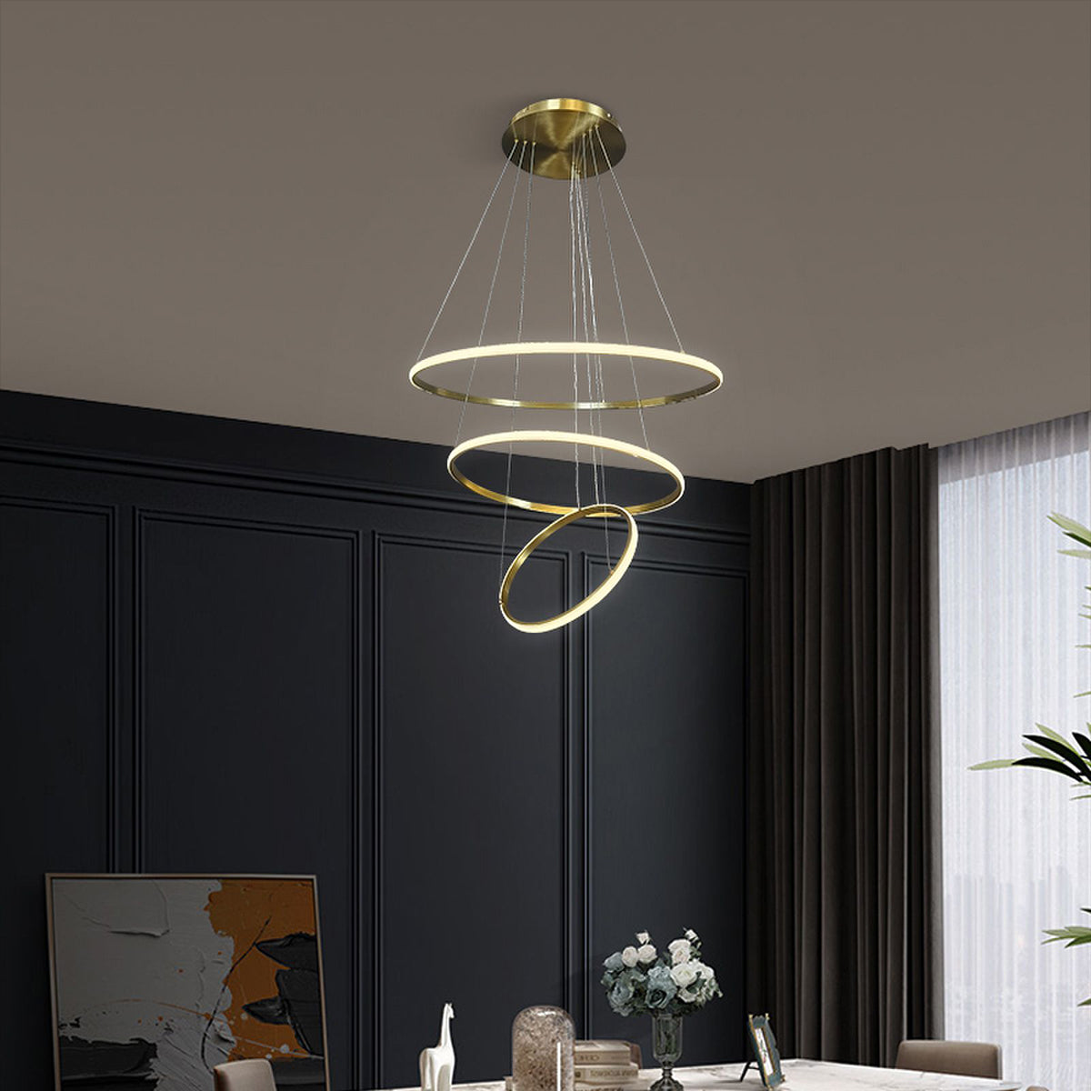 Marcello 3 Ring Pendant LED Light