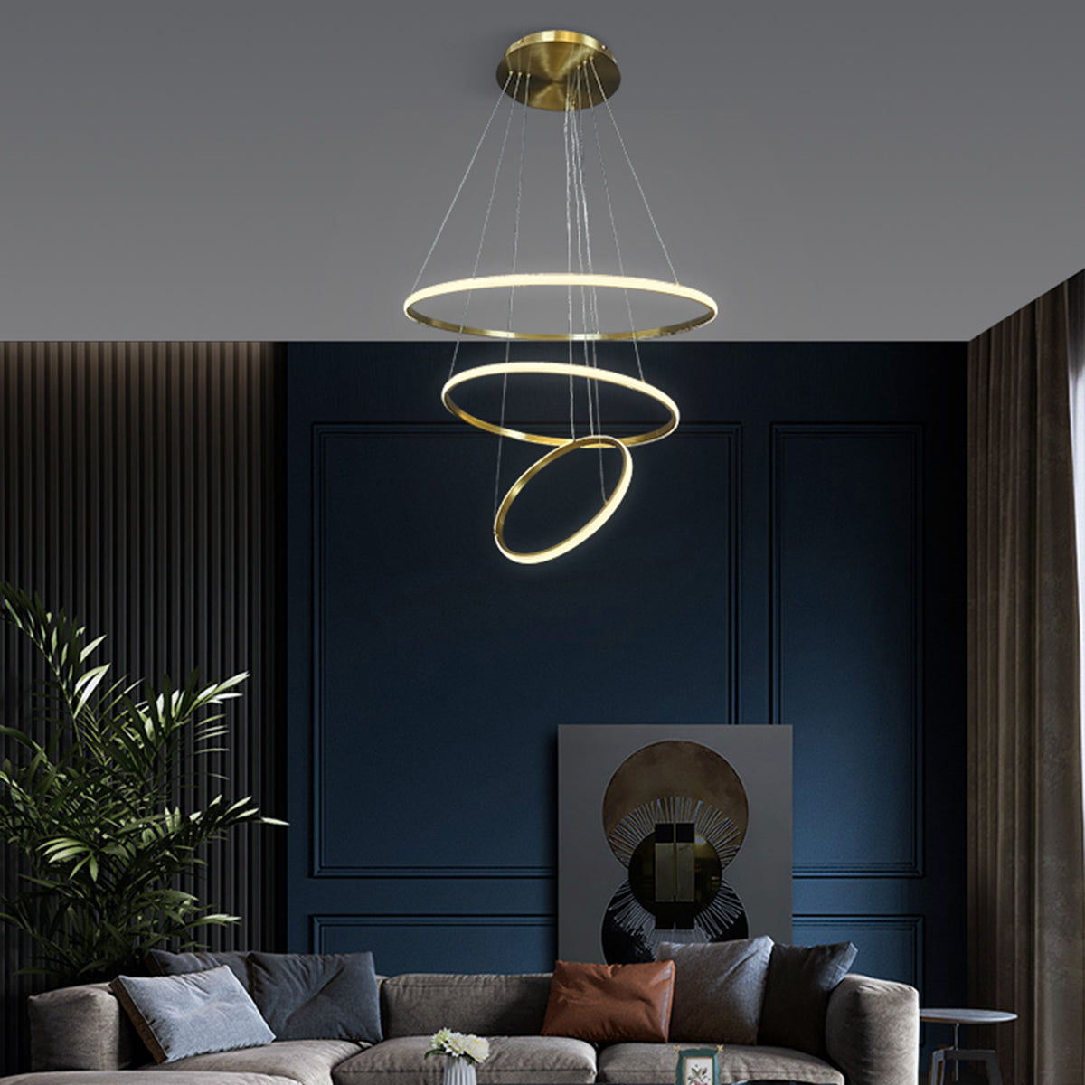 Marcello 3 Ring Pendant LED Light