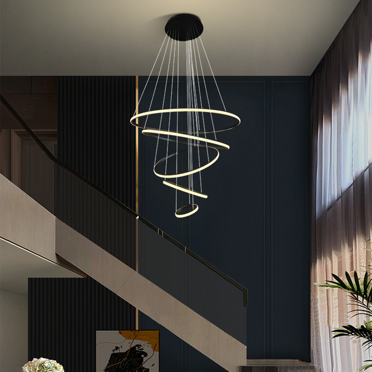 Marcello 5 Ring Pendant LED Light