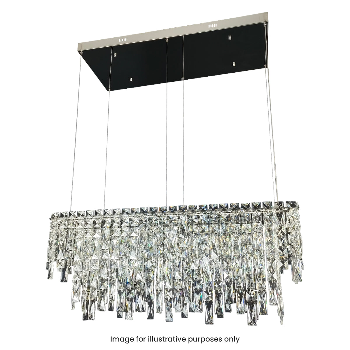 Perugia Crystal Linear LED Pendant Light