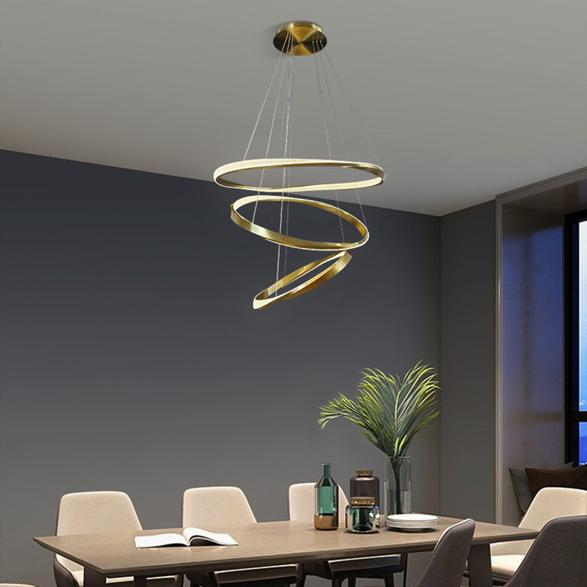 Saturno 3 Ring LED Pendant Light