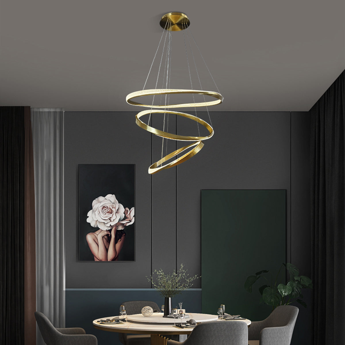 Saturno 3 Ring LED Pendant Light