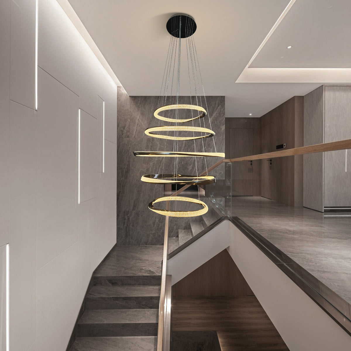 Saturno 5 Ring Pendant LED Light