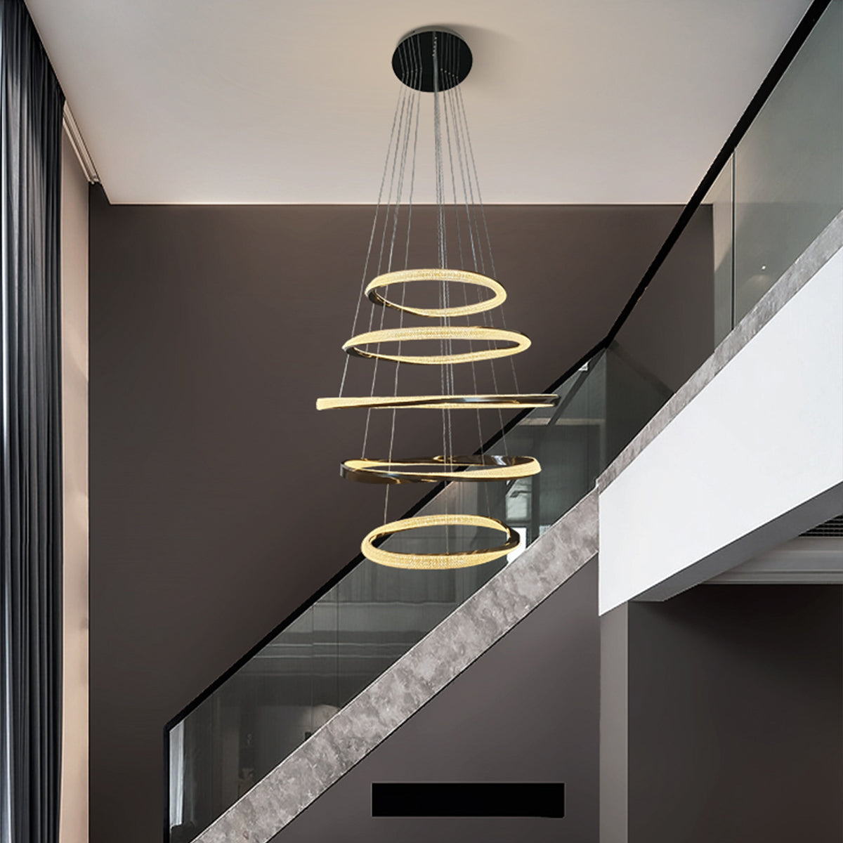 Saturno 5 Ring Pendant LED Light