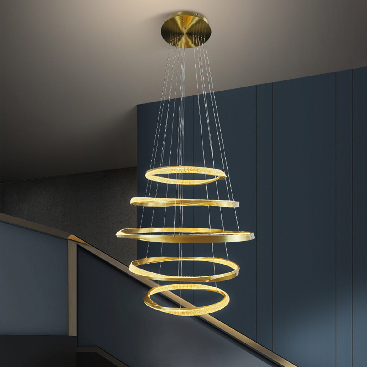 Saturno 5 Ring Pendant LED Light