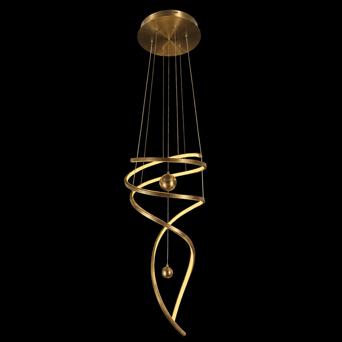 Galassia Metal Swirl Pendant Light