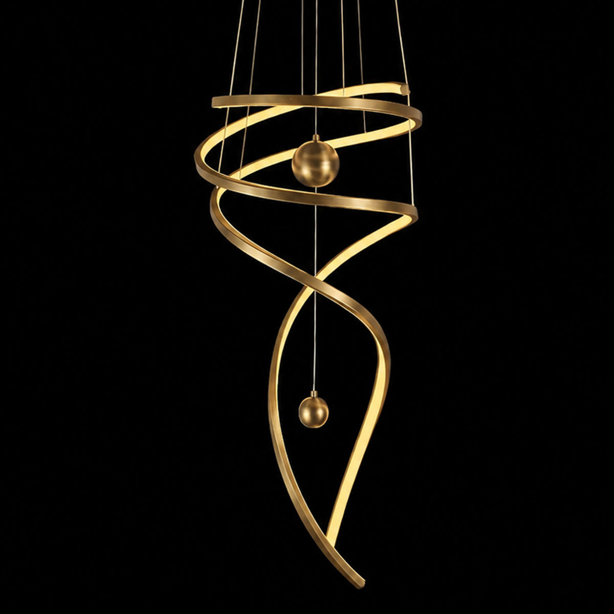 Galassia Metal Swirl Pendant Light