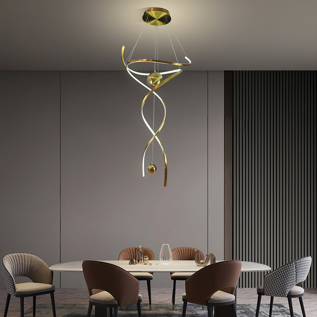 Galassia Metal Swirl Pendant Light