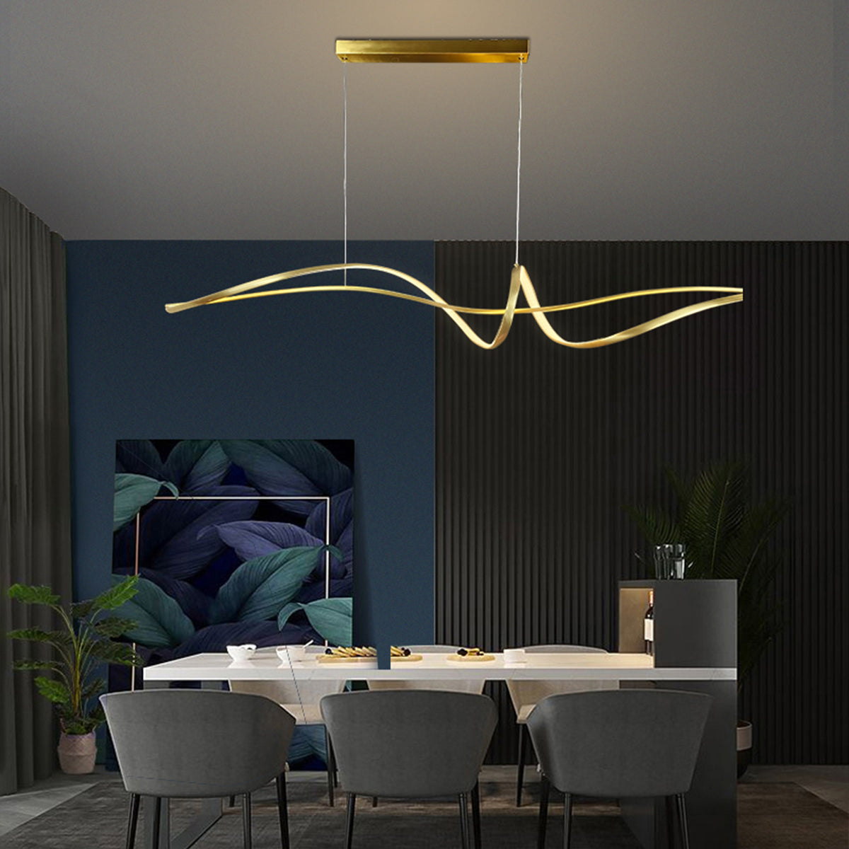 Bocchio Spiral Pendant Light 1200mm