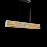 Vienna Linear Rectangular Gold Crystal Pendant