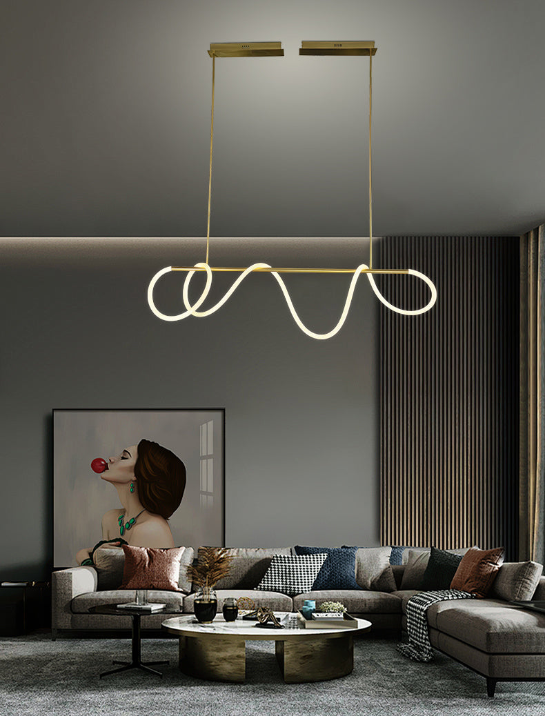 Roparo Linear LED Rope Pendant Light