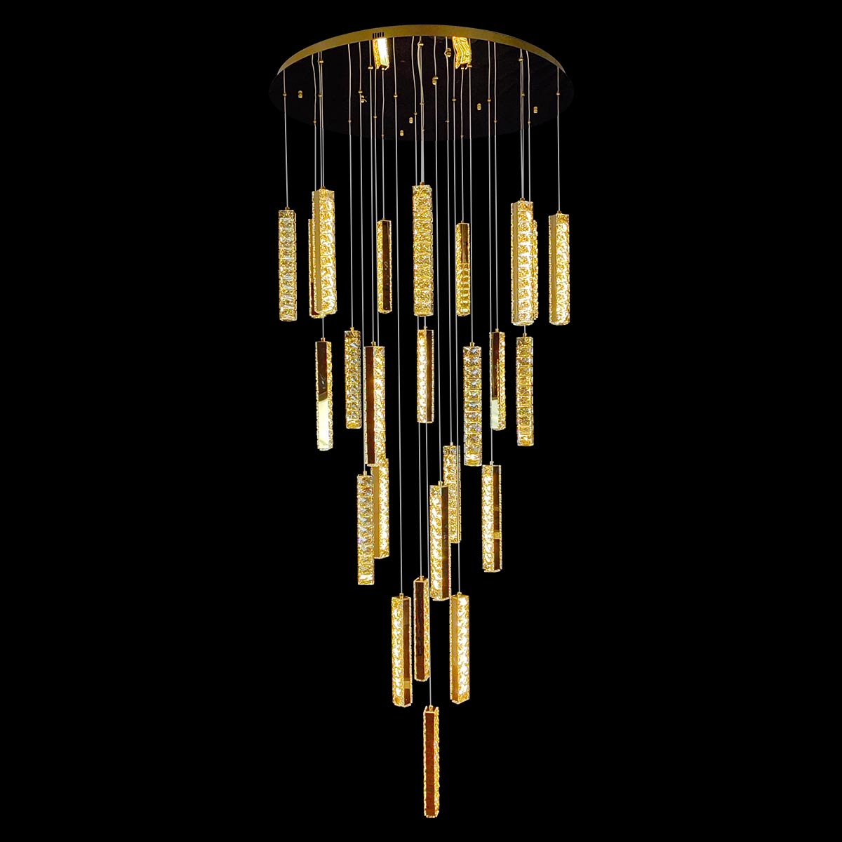 Trechizio LED Cluster Crystal Pendant Lights