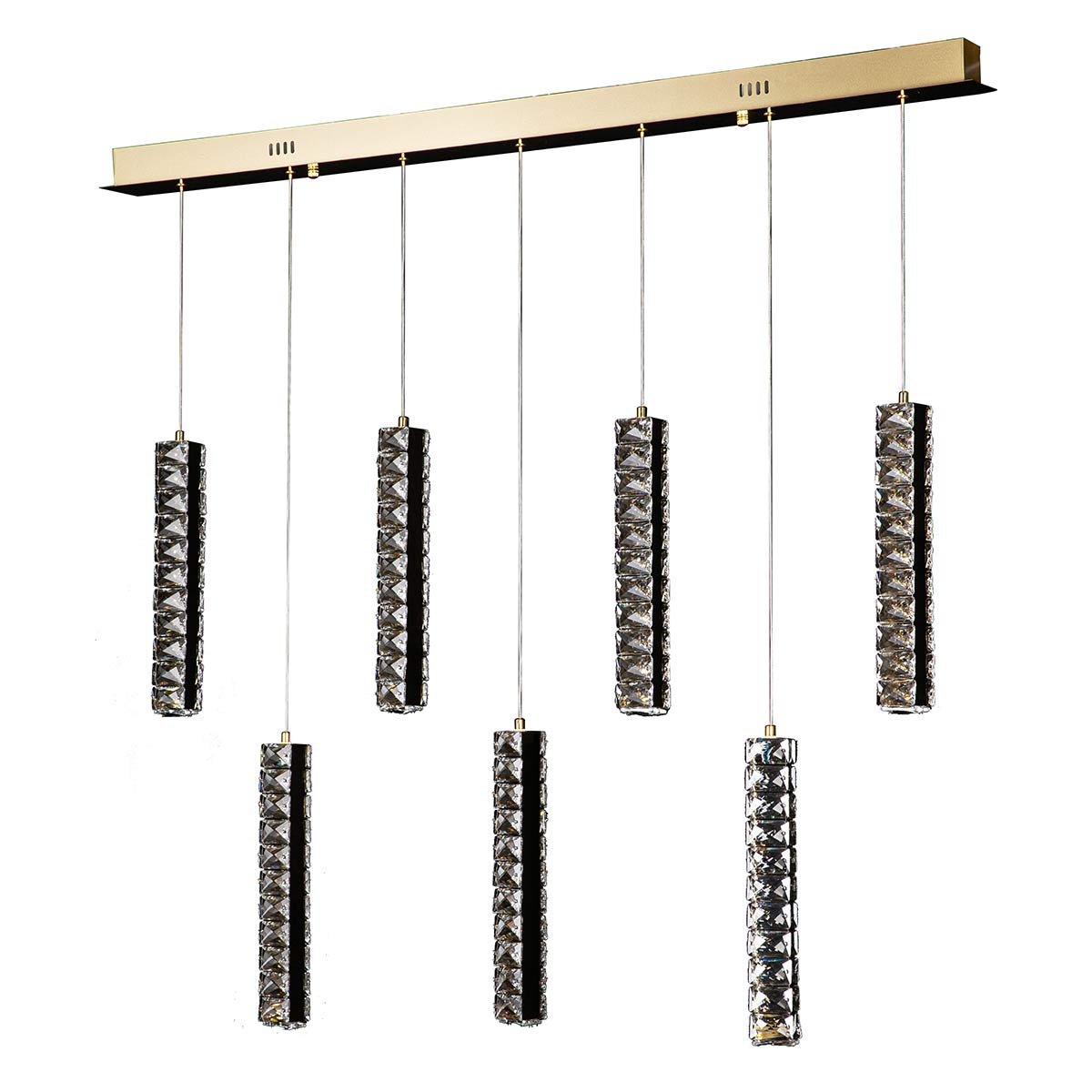 Trechizio 7 Linear Crystal Pendant LED Lights