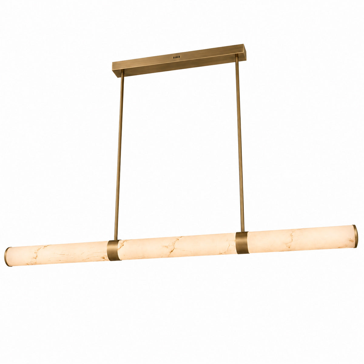 Isabella Linear Pendant Light - Alabaster Stone Look