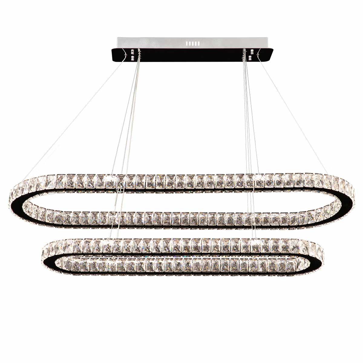 Jazmina Crystal Oval LED Pendant Light
