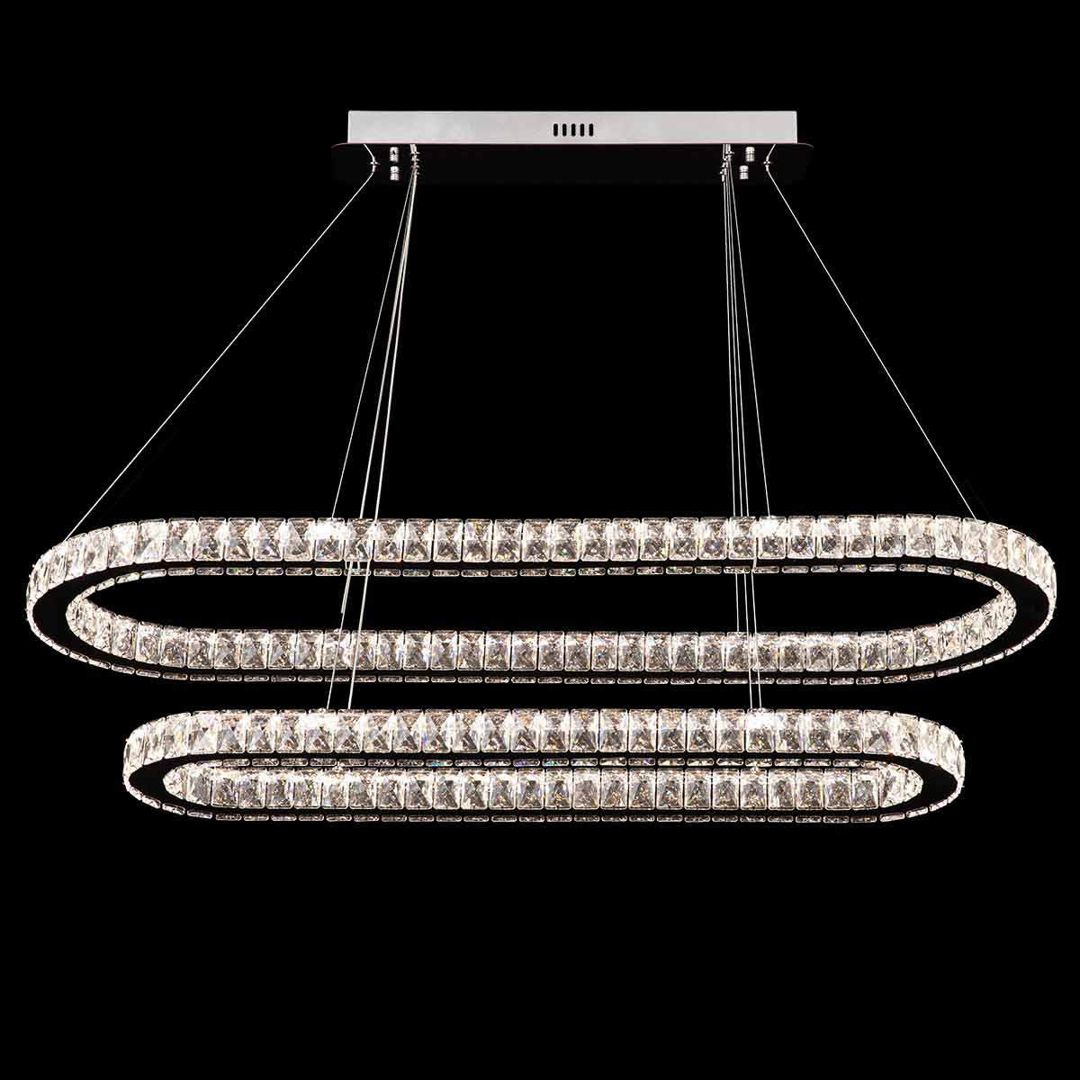 Jazmina Crystal Oval LED Pendant Light