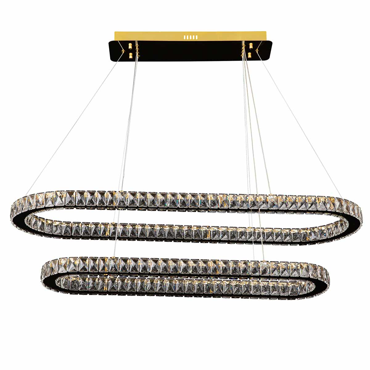 Jazmina Crystal Oval LED Pendant Light