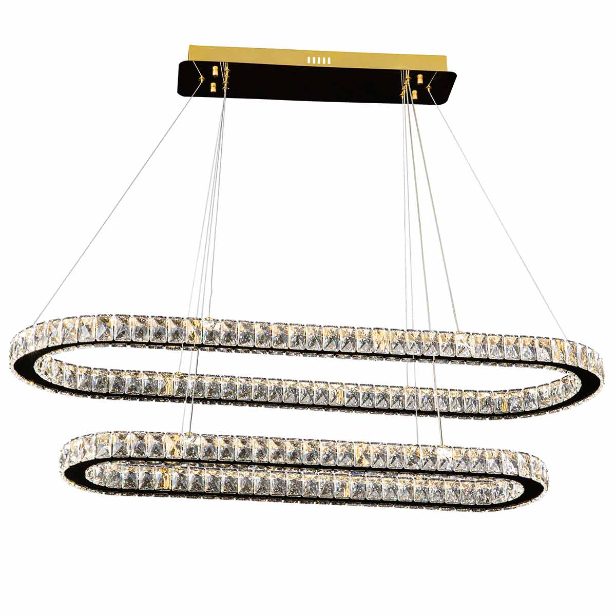 Jazmina Crystal Oval LED Pendant Light