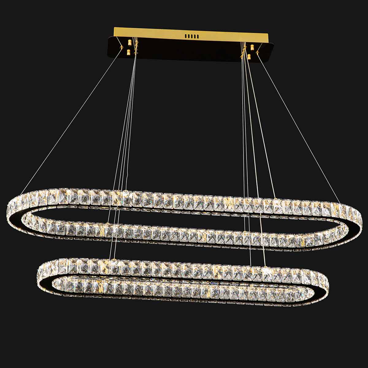 Jazmina Crystal Oval LED Pendant Light